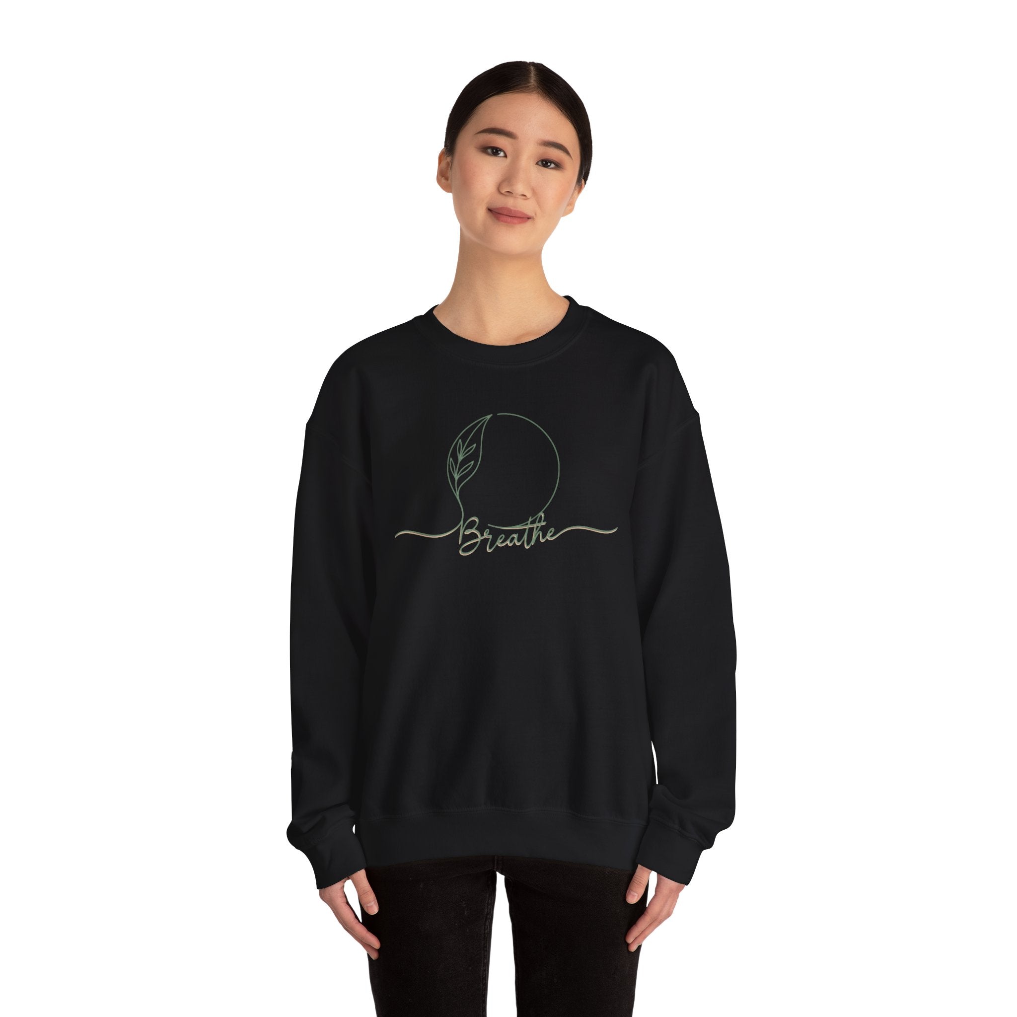 Breathe moon line sweatshirt | nature symbols, minimal forest vibe