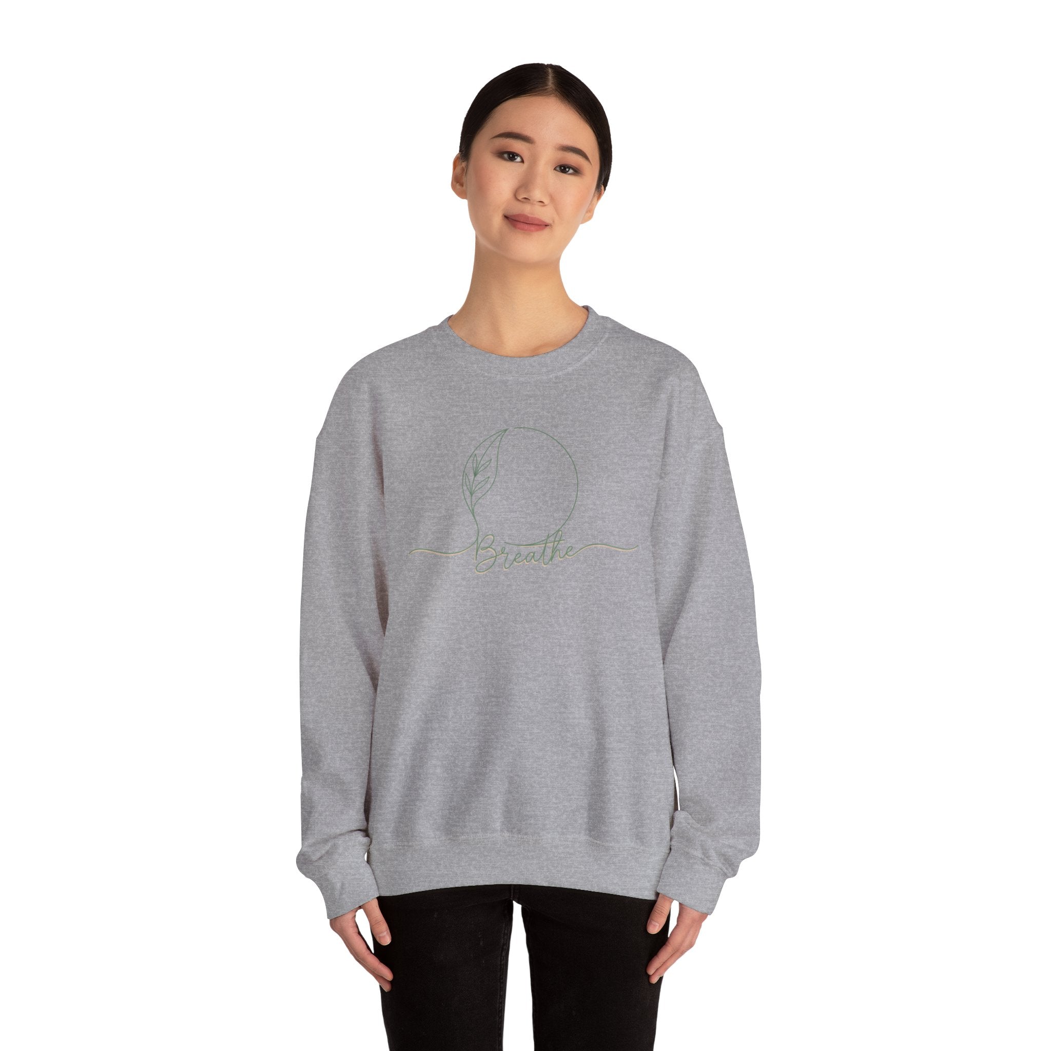 Breathe moon line sweatshirt | nature symbols, minimal forest vibe