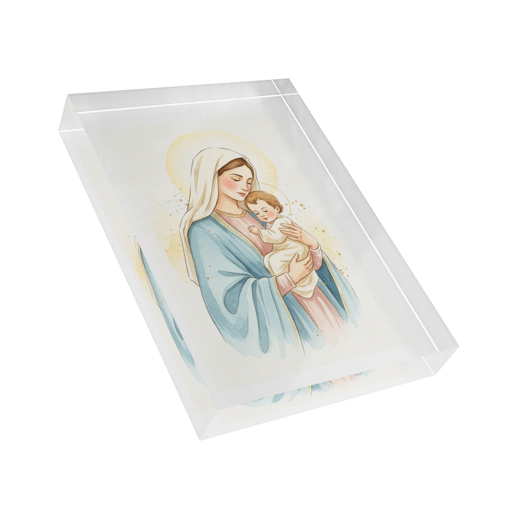 Virgin Mary and Baby Jesus Photo Block