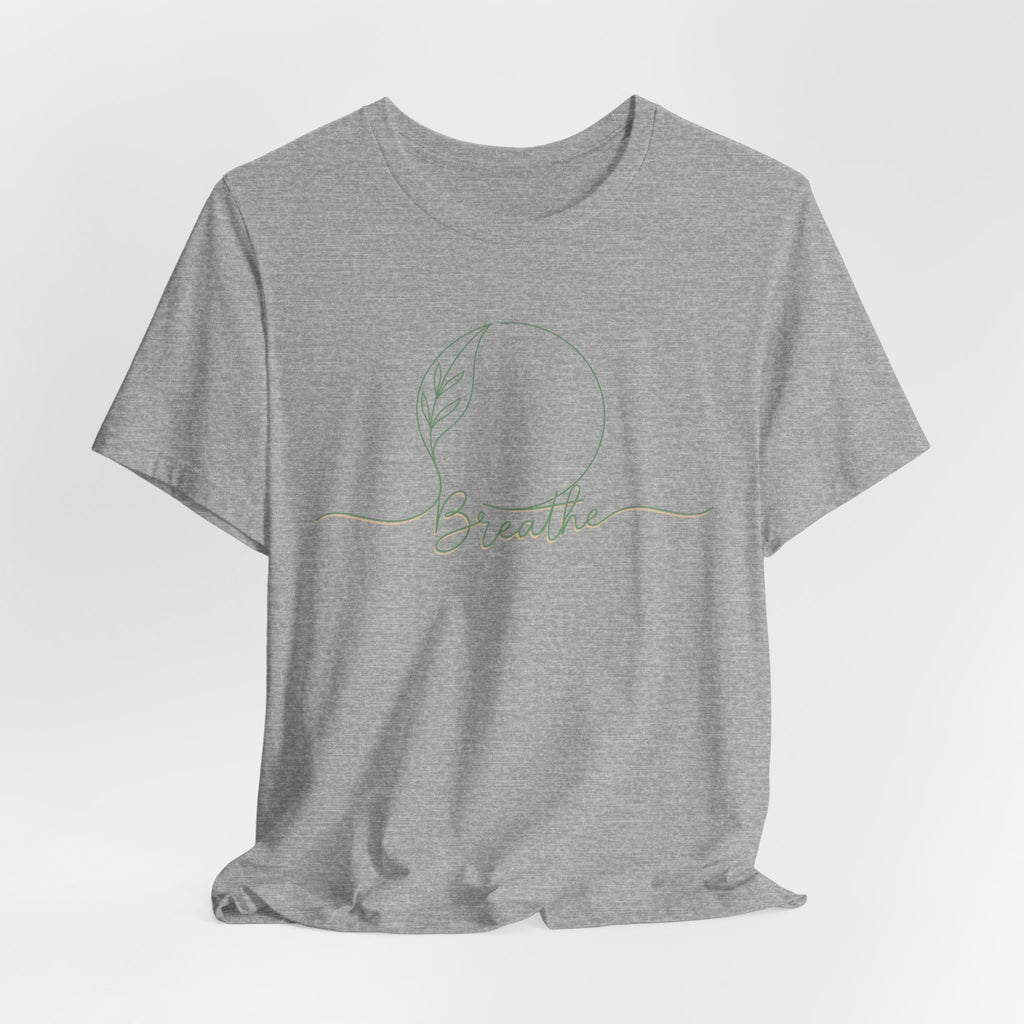 ZEMA Minimalist “Breathe” tee | nature symbols, calming mindfulness T-shirt