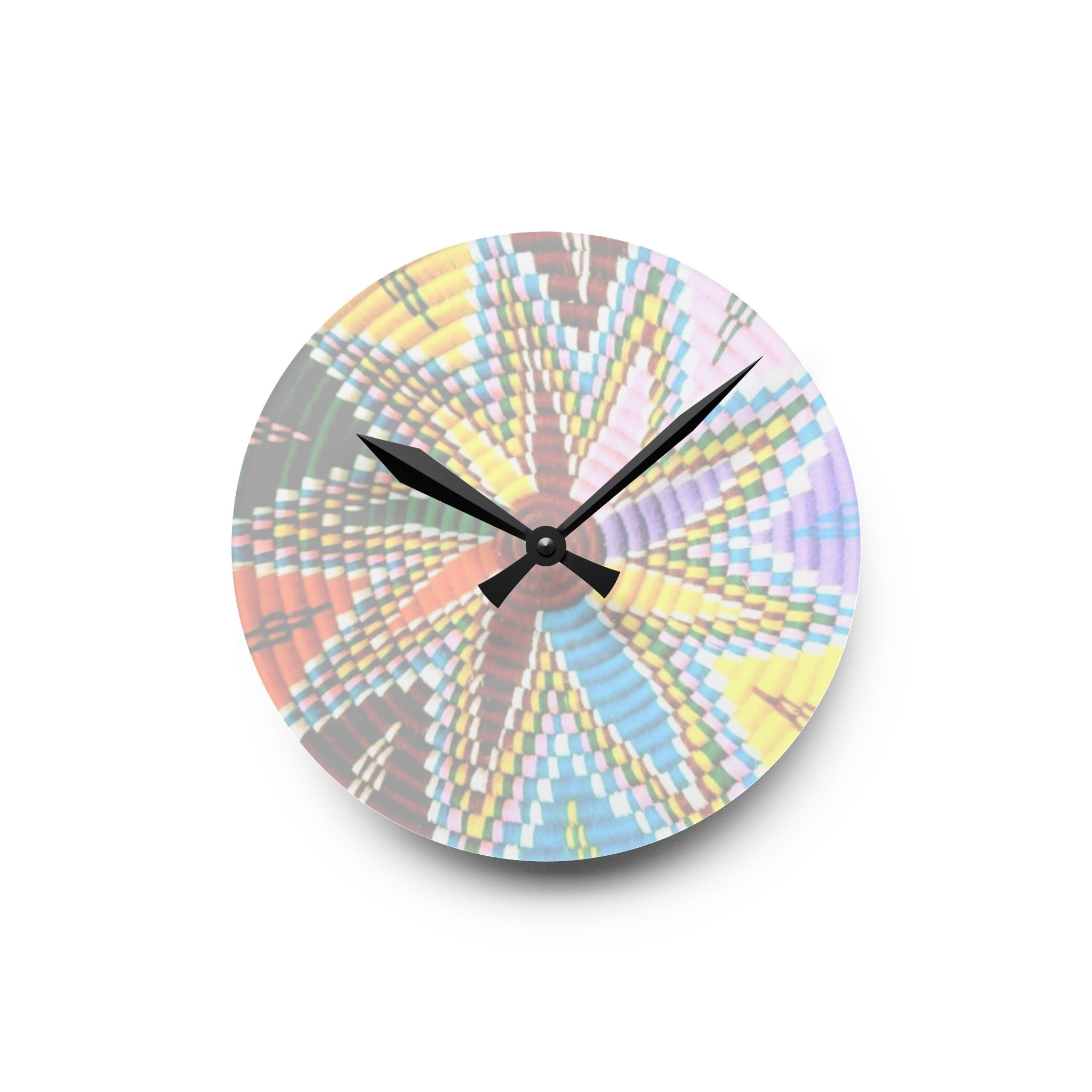 Acrylic Wall Clock — Pastel Geometric Starburst Decorative Clock