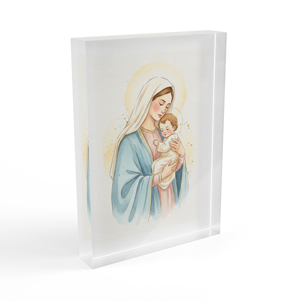 Virgin Mary and Baby Jesus Photo Block