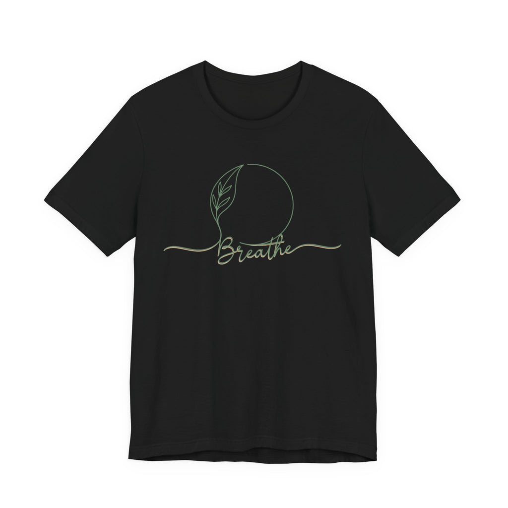 ZEMA Minimalist “Breathe” tee | nature symbols, calming mindfulness T-shirt