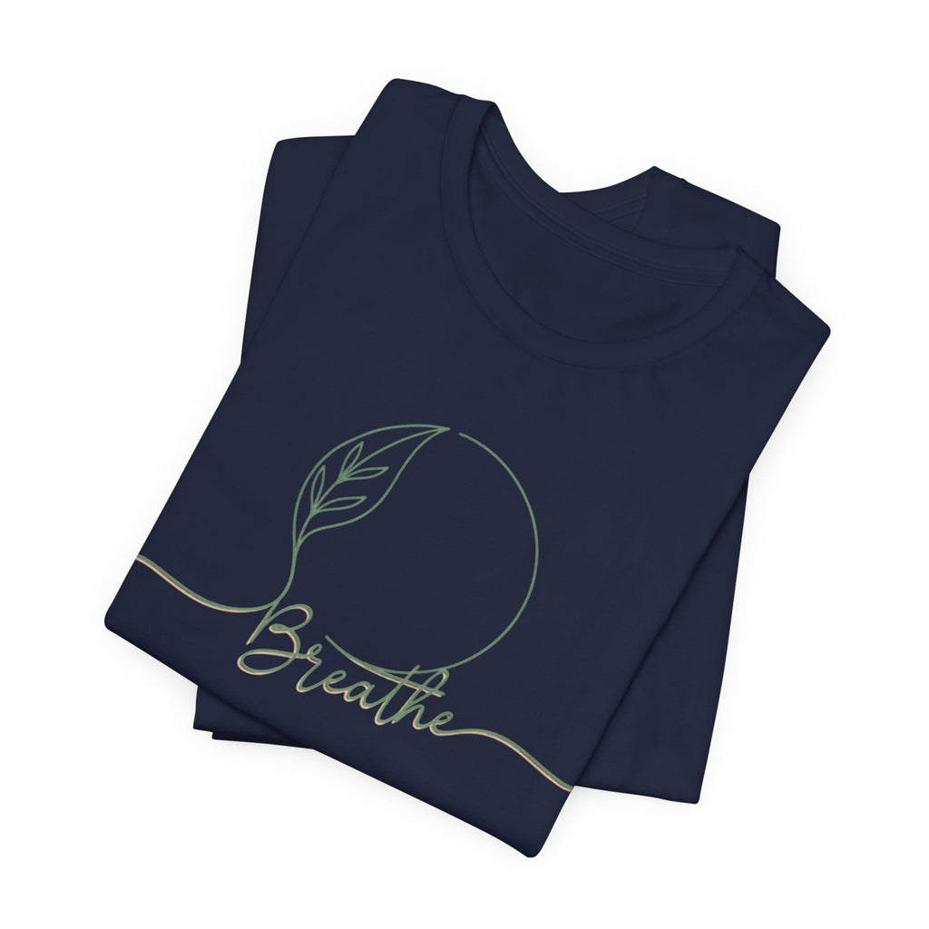 ZEMA Minimalist “Breathe” tee | nature symbols, calming mindfulness T-shirt