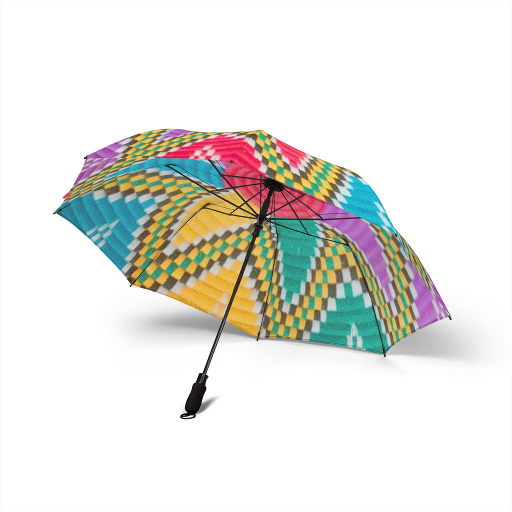 Colorful Geometric Pinwheel Pattern Umbrella