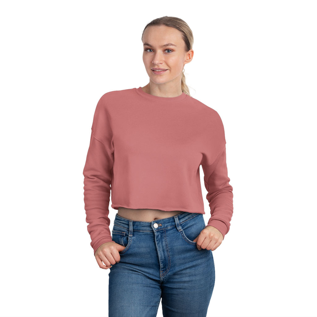 Mauve 2 Cropped Sweatshirt — 'Zema' Navy Logo