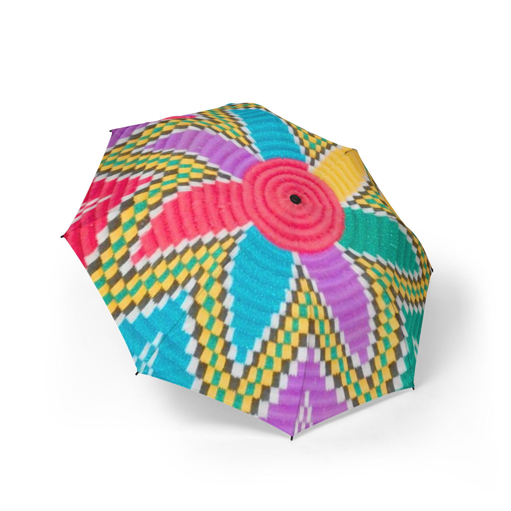 Colorful Geometric Pinwheel Pattern Umbrella