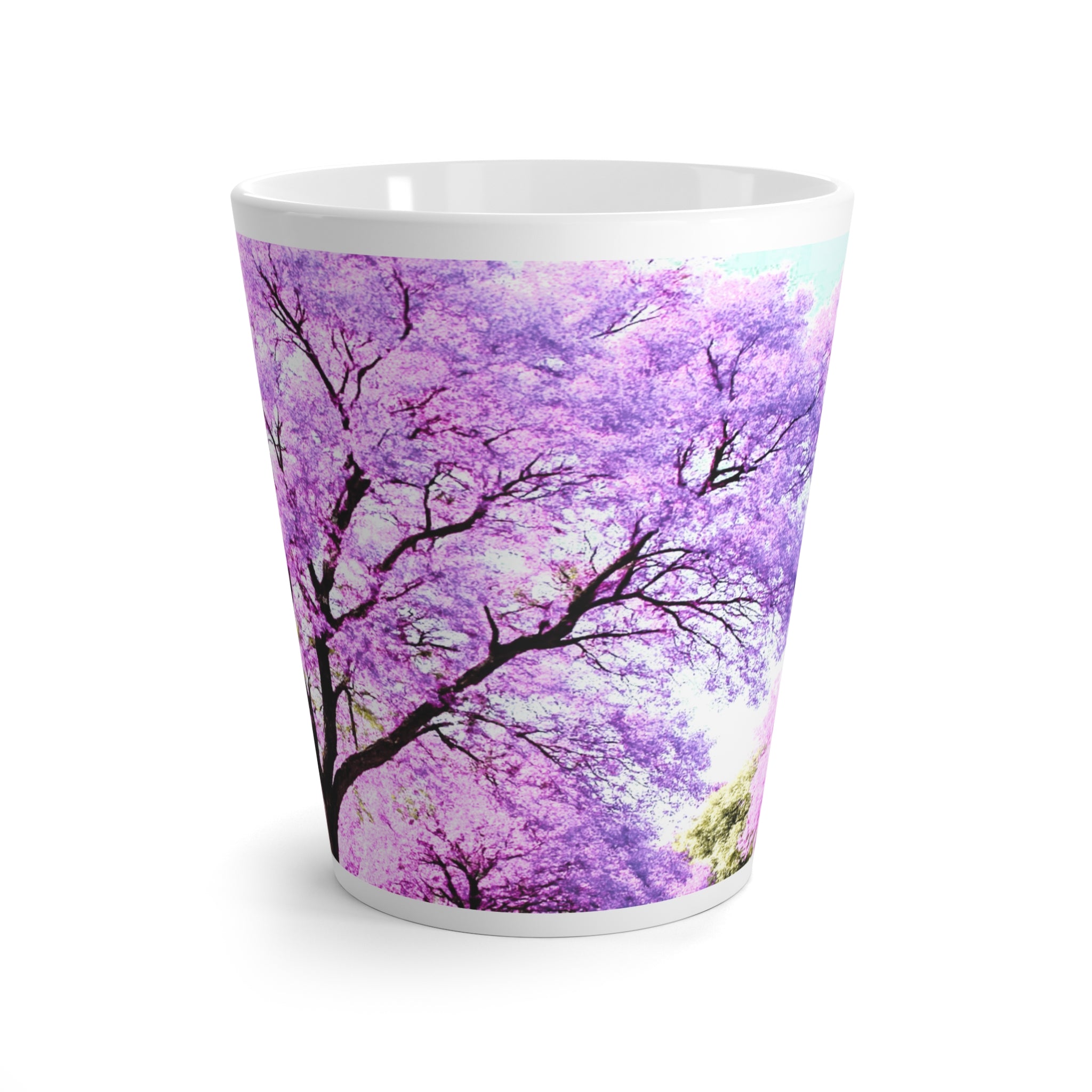 Asmara Jacaranda Latte Mug — Floral Coffee Cup Inspired by Asmara