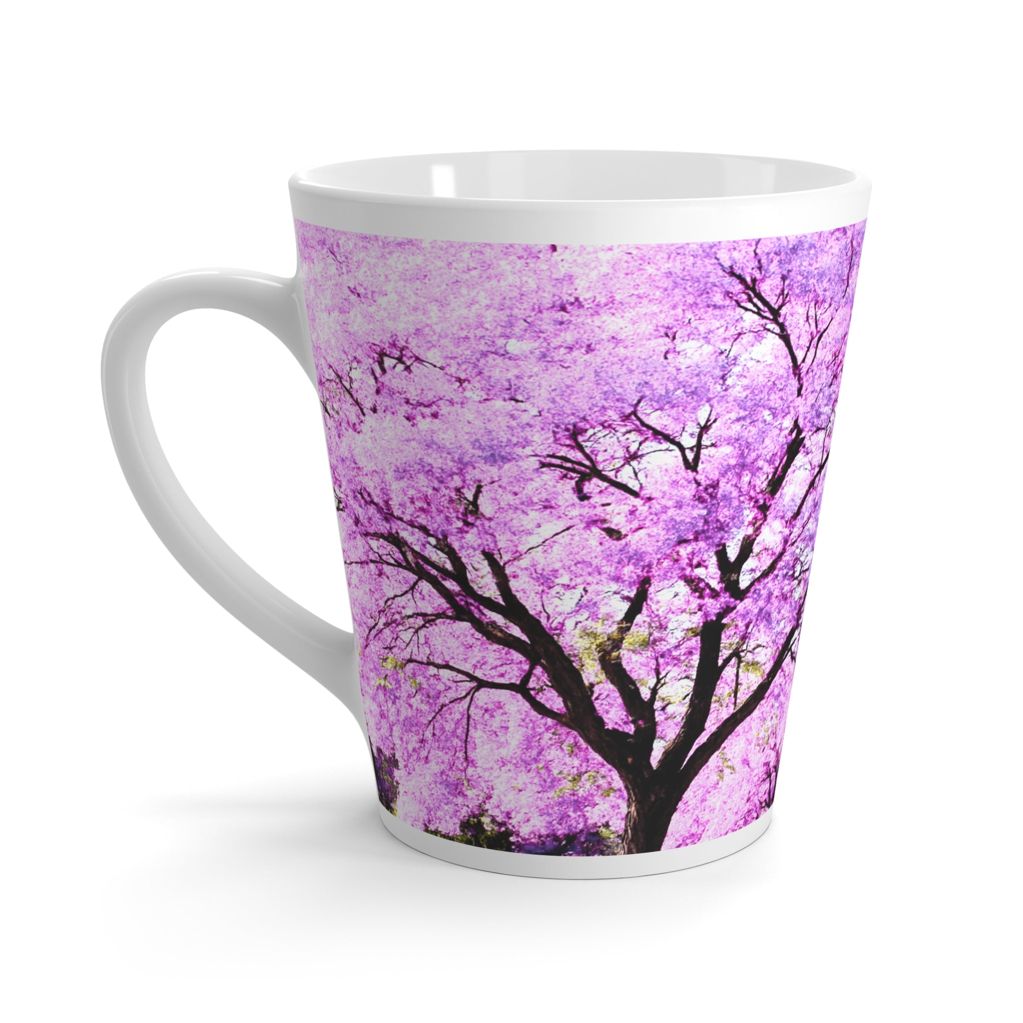 Asmara Jacaranda Latte Mug — Floral Coffee Cup Inspired by Asmara