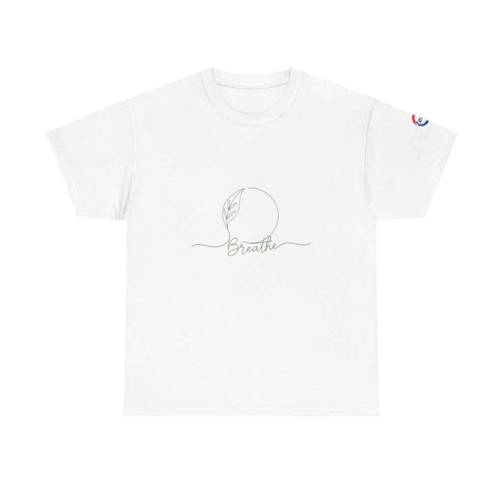 Breathe Minimalist Tee — Calming Line Art T-Shirt for Wellness & Mindfulness