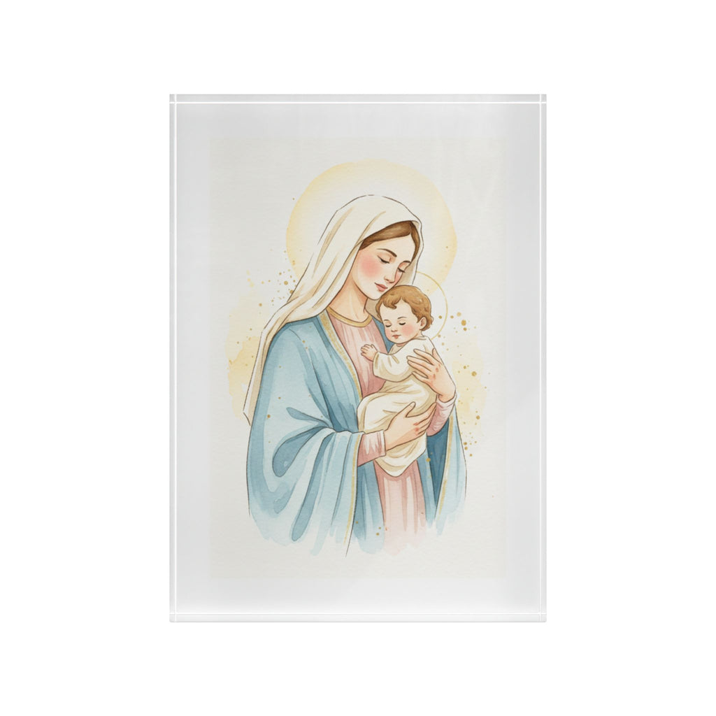 Virgin Mary and Baby Jesus Photo Block