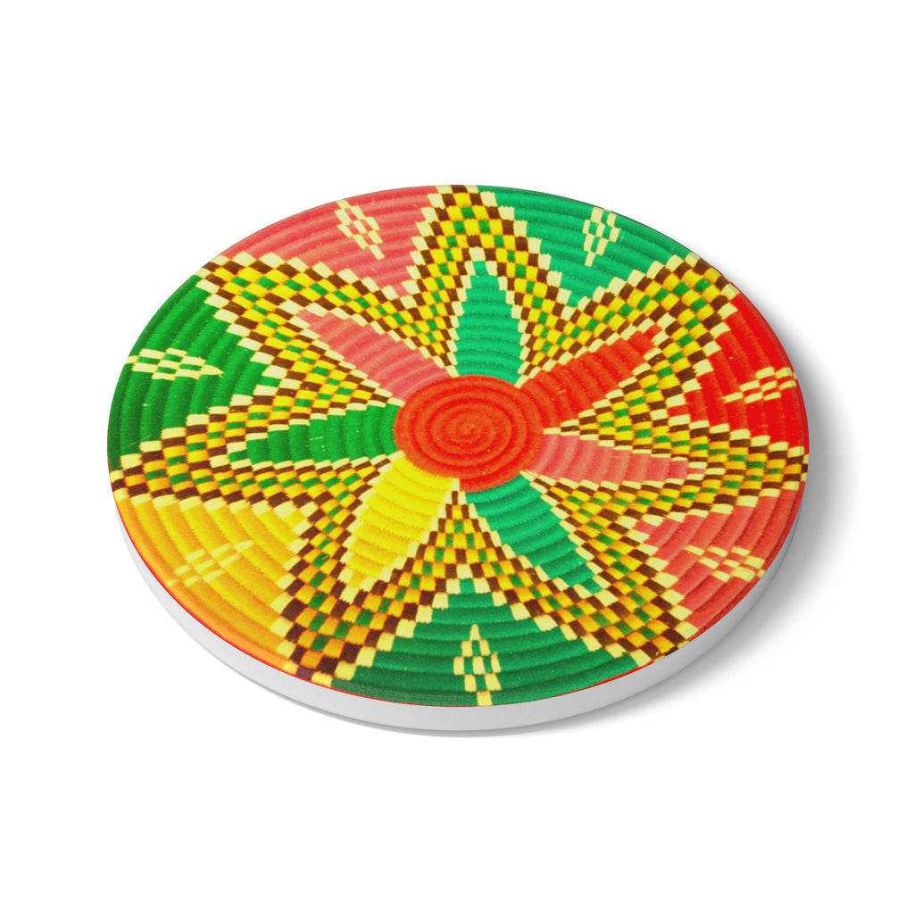 Traditional Pattern Ceramic Coaster | Cultural Tile Design