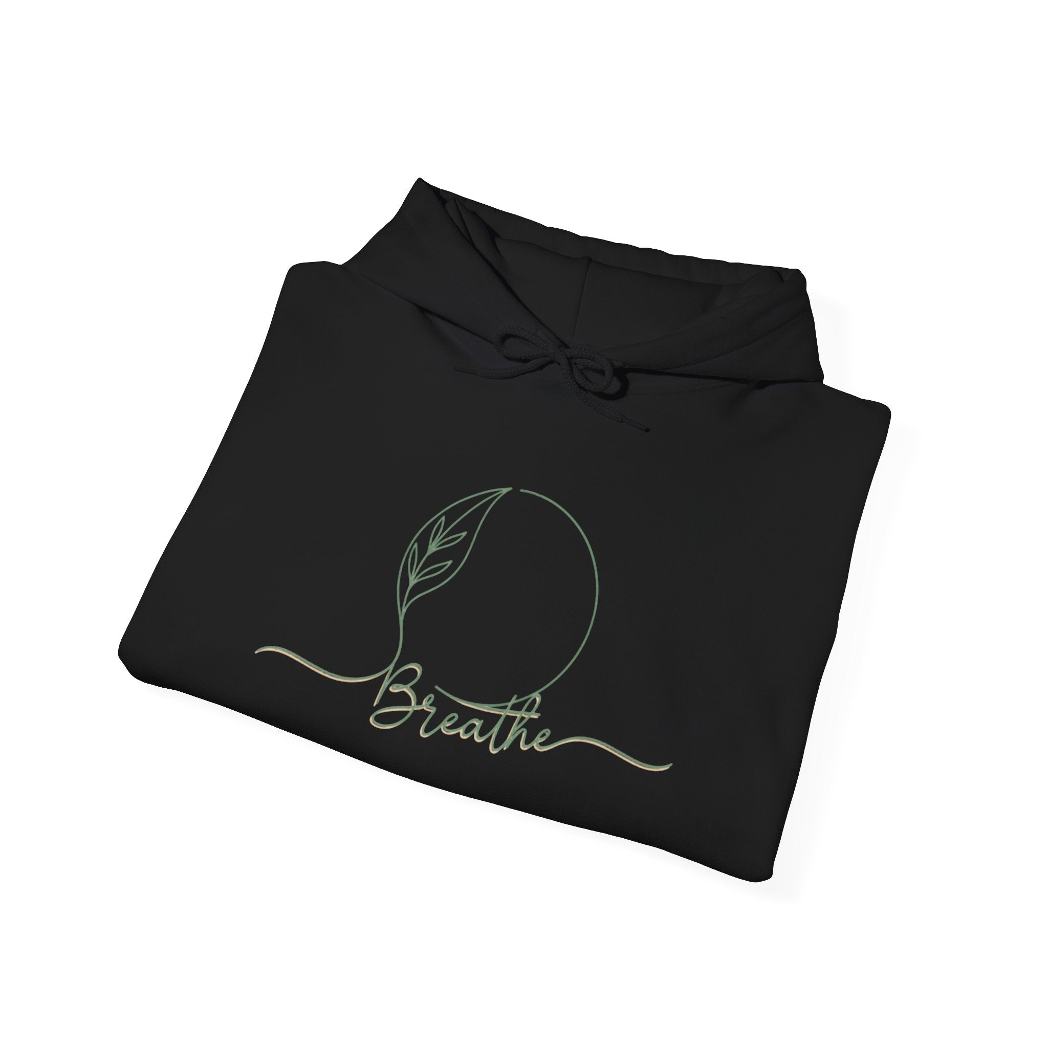 ZEMA Minimalist “Breathe” Hoodie| nature symbols, calming mindfulness Sweatshirt