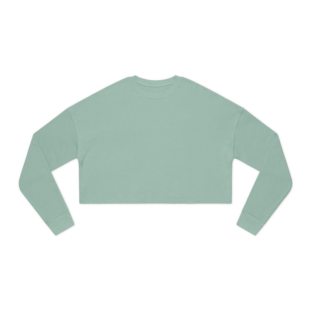 Cropped Sweatshirt — 'Zema' Navy Logo on Mint Green