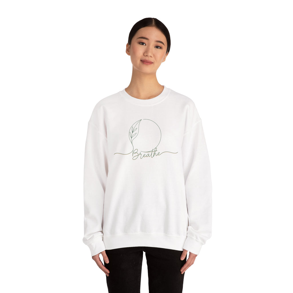 Breathe moon line sweatshirt | nature symbols, minimal forest vibe