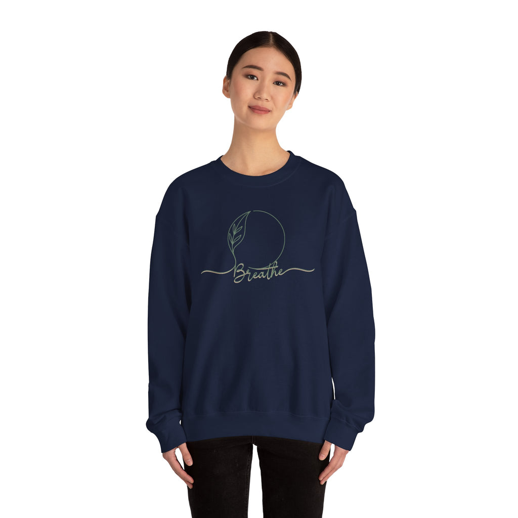 Breathe moon line sweatshirt | nature symbols, minimal forest vibe