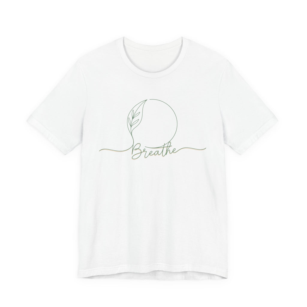 ZEMA Minimalist “Breathe” tee | nature symbols, calming mindfulness T-shirt