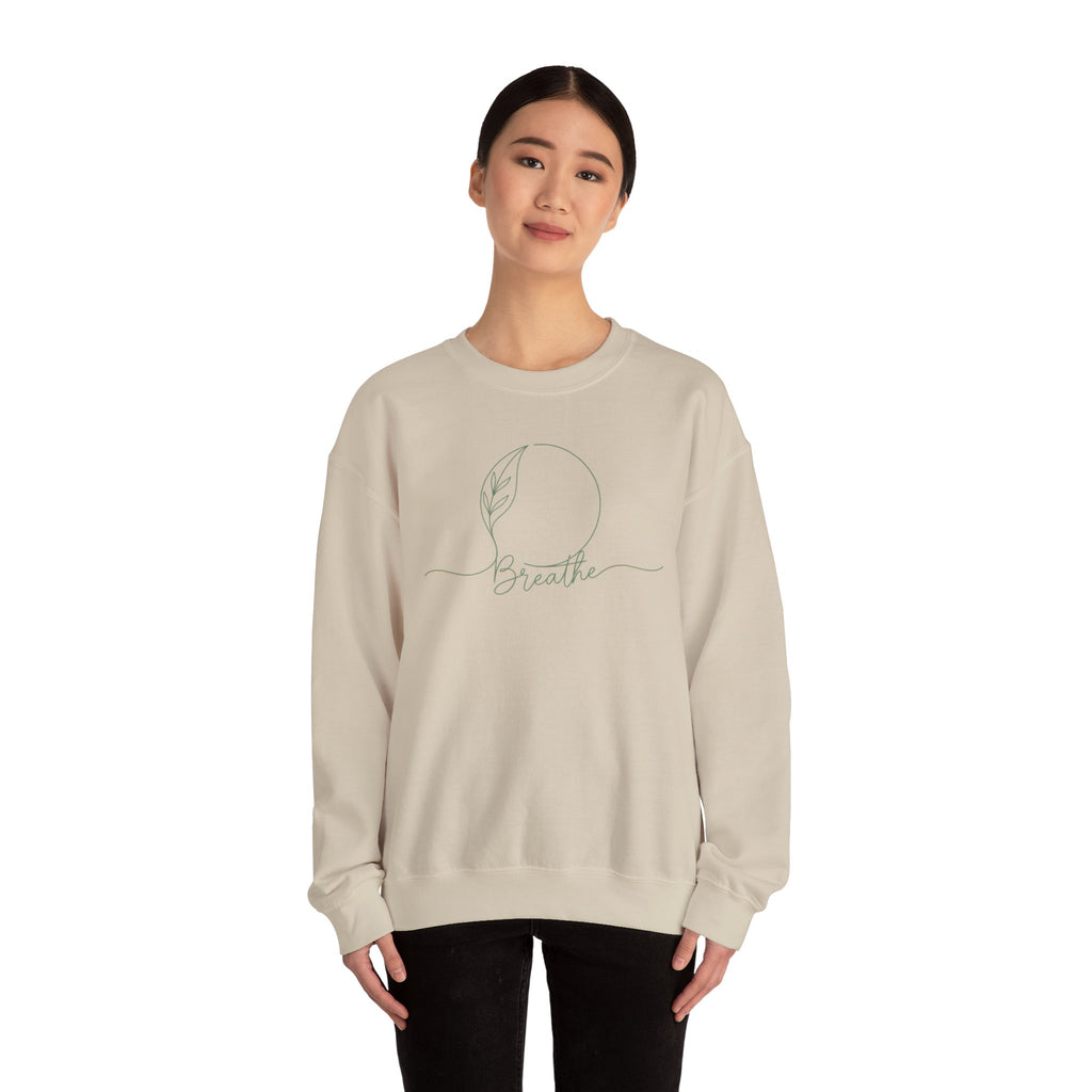 Breathe moon line sweatshirt | nature symbols, minimal forest vibe