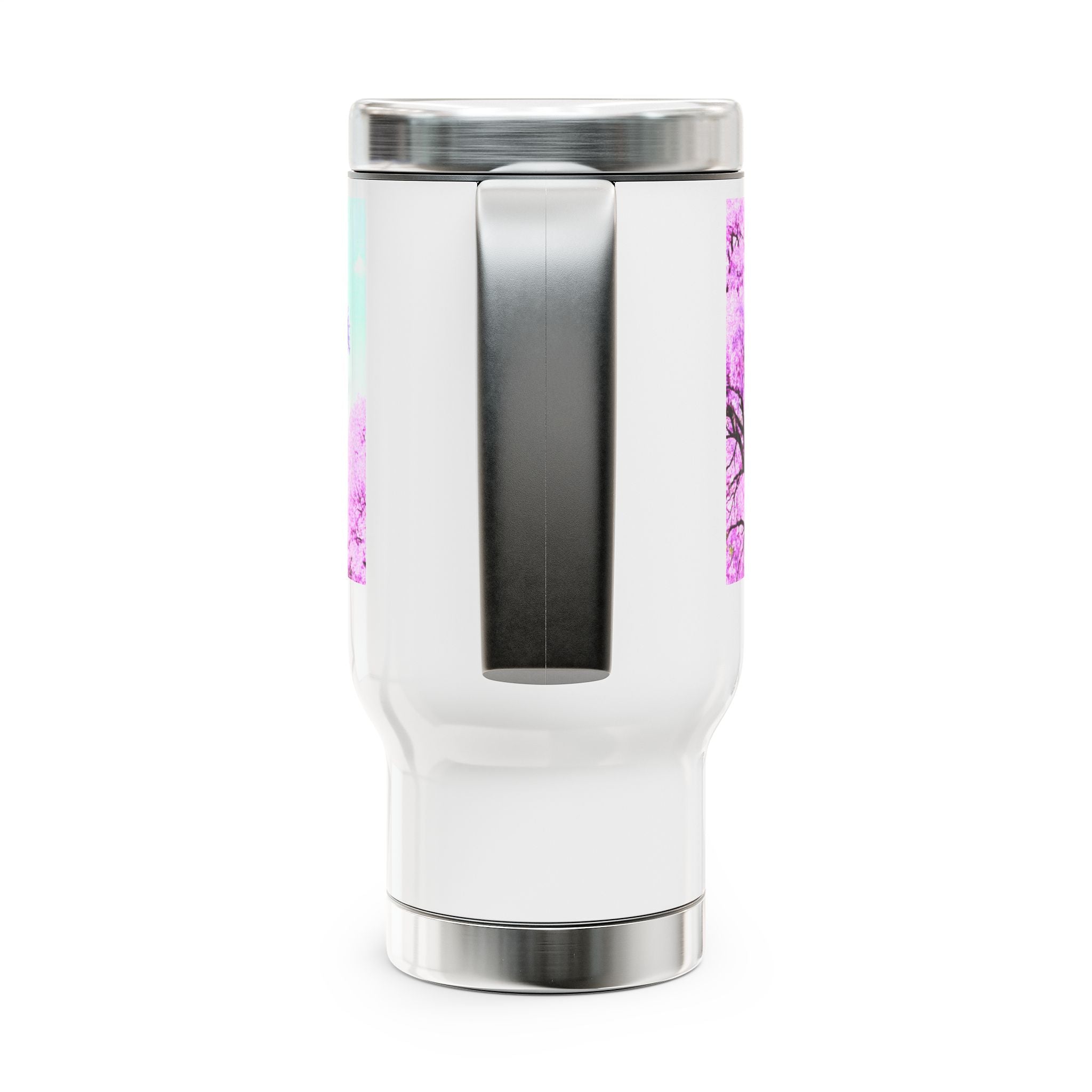 Asmara Jacaranda Stainless Steel Travel Mug — 14oz Handled Travel Cup