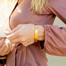 Engraved Gold Cuff Bracelet