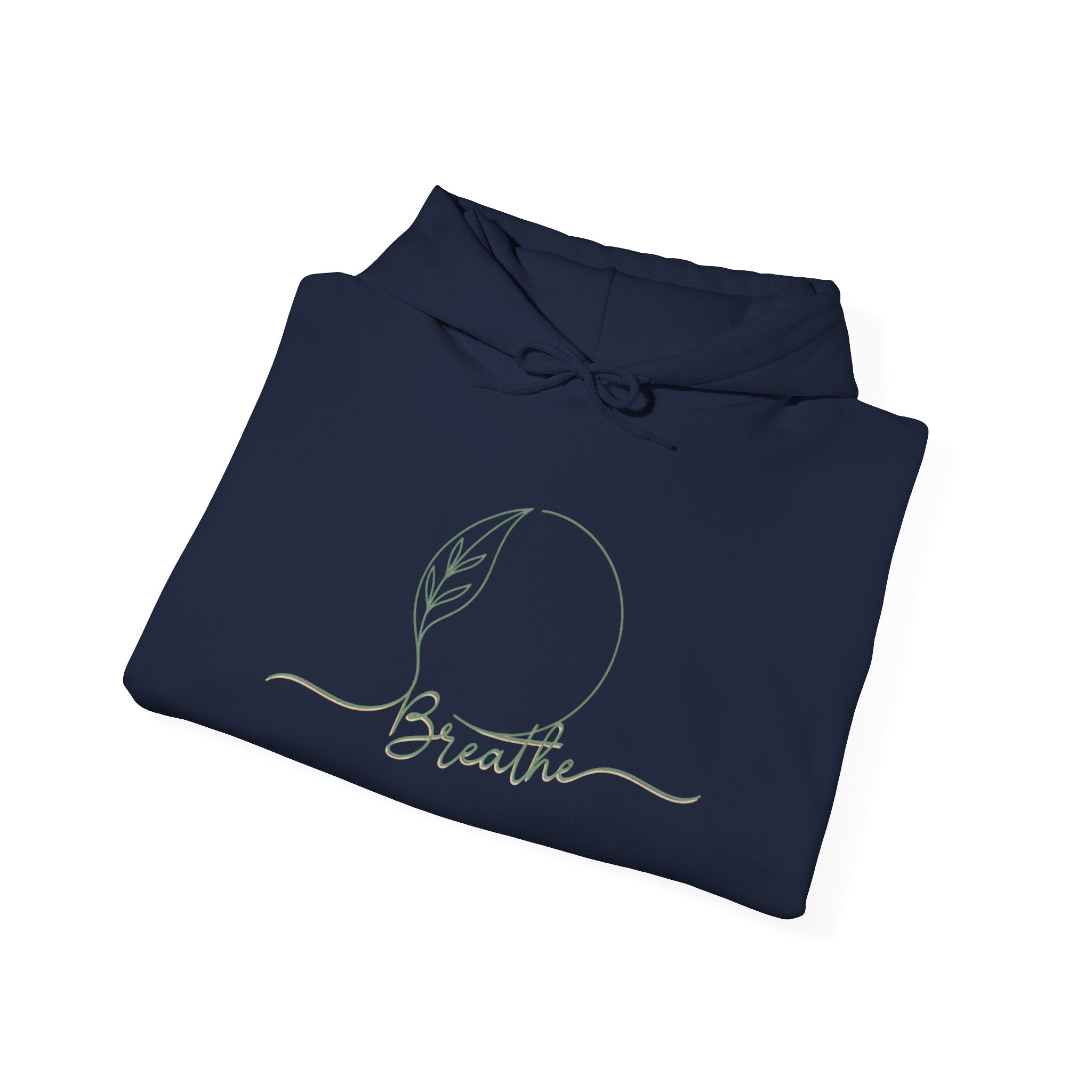 ZEMA Minimalist “Breathe” Hoodie| nature symbols, calming mindfulness Sweatshirt