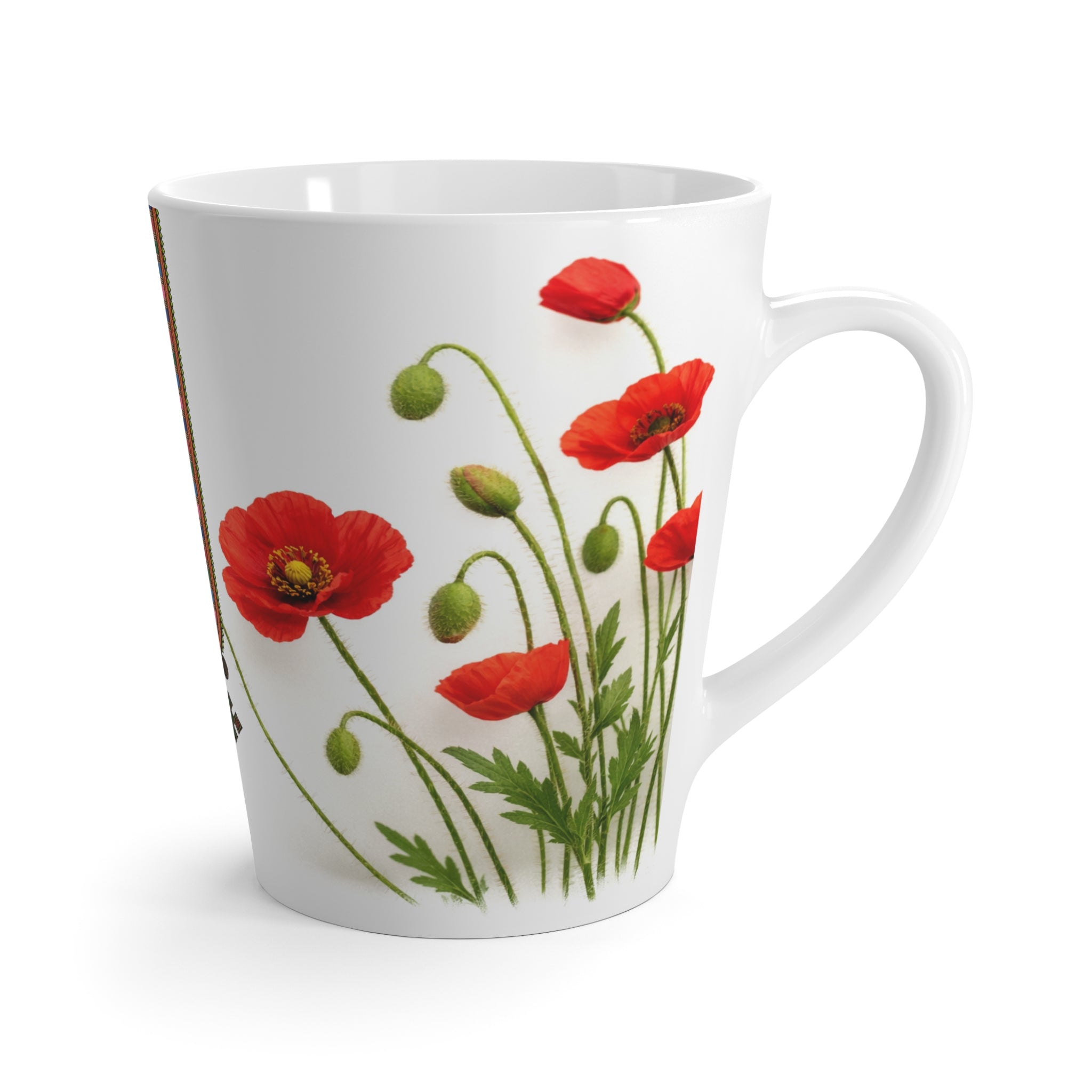 Floral Latte Mug — Wildflower & Rose Botanical Coffee Cup