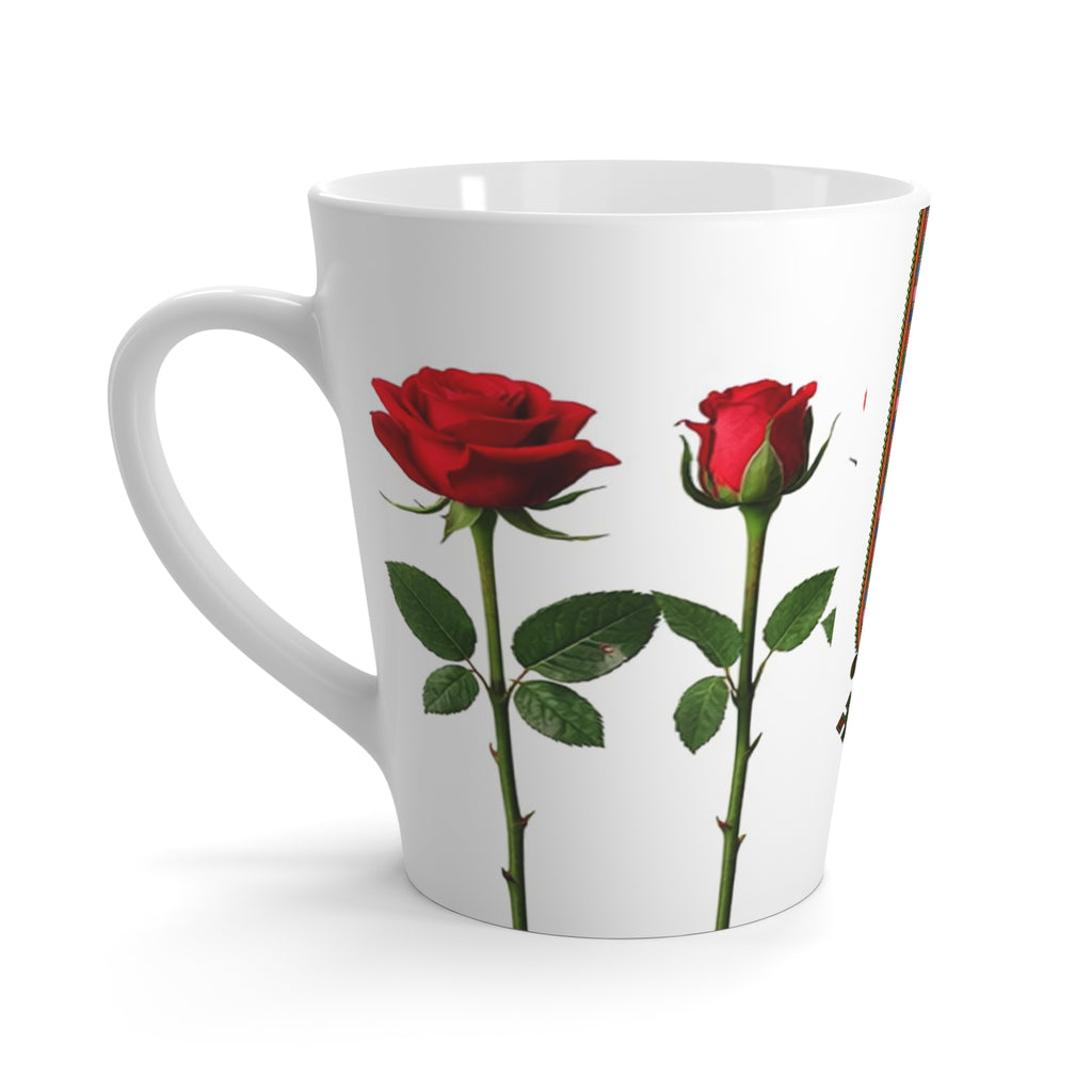 Floral Latte Mug — Wildflower & Rose Botanical Coffee Cup