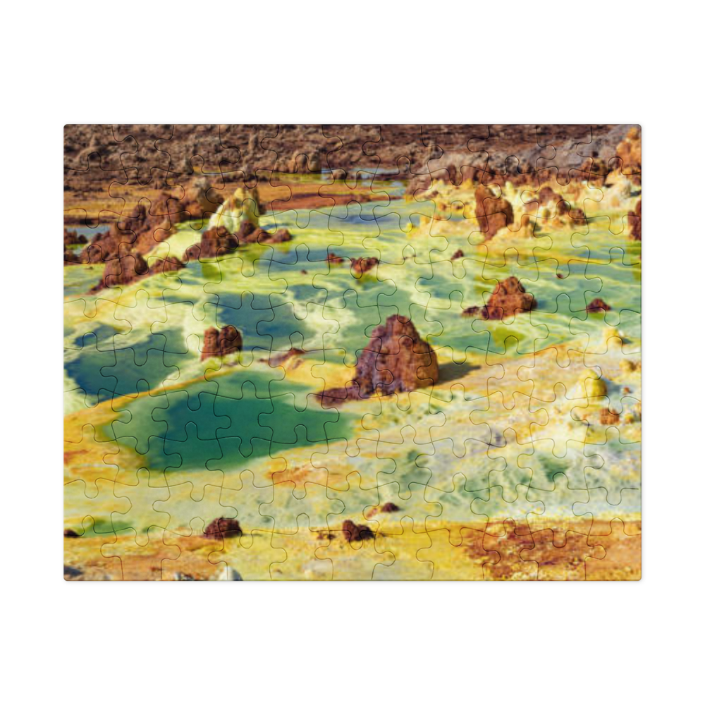 Jigsaw puzzle with tin