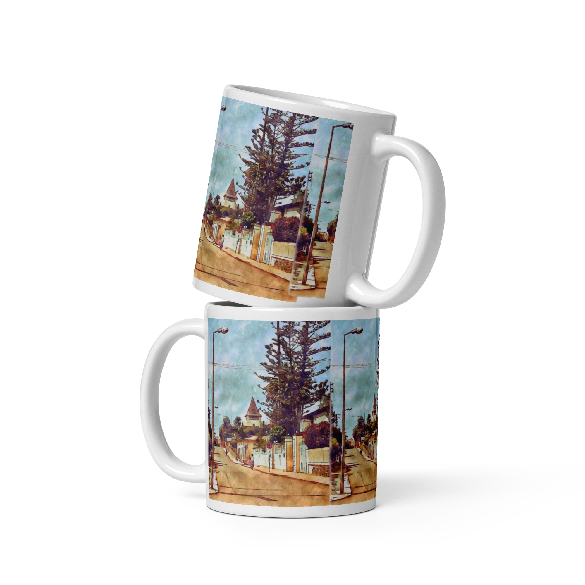 White glossy mug Asmara